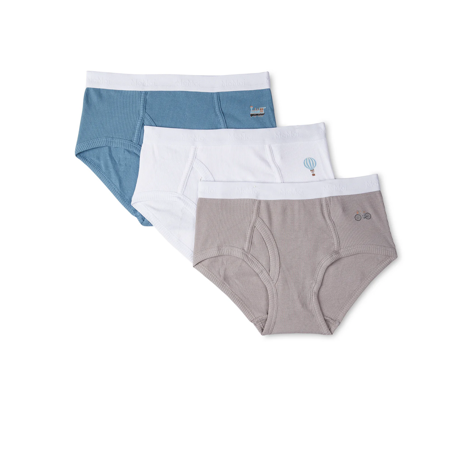 Memoi Boys 3 Pair Pack On The Move Ribbed Briefs