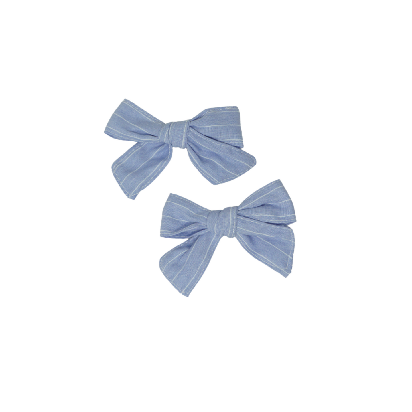 Bandeau Mini Bow Clip Set Pin Stripe