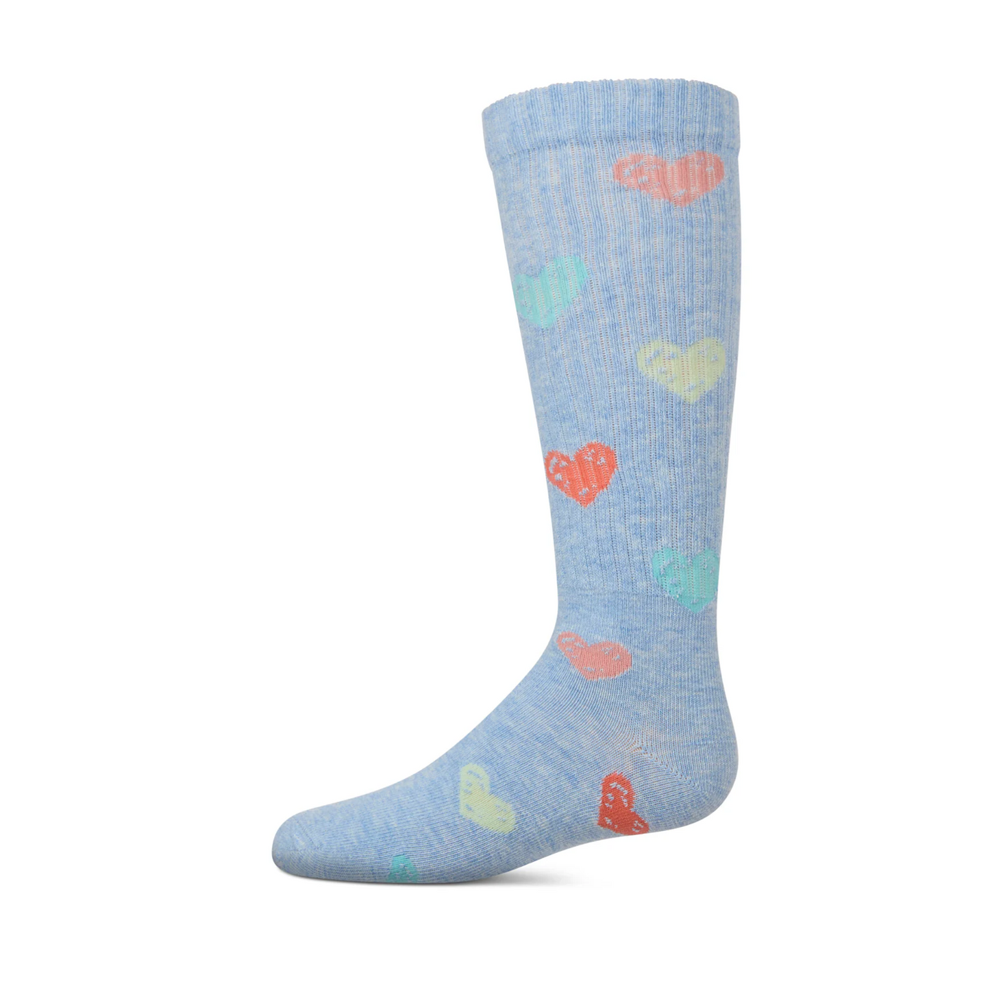 Memoi Multi Graffiti Heart Knee High