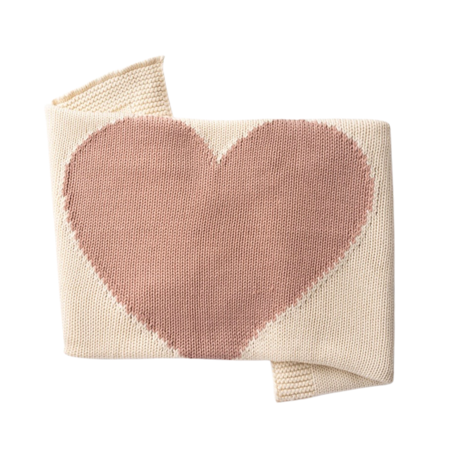 Domani Home Knit Heart Baby Blanket