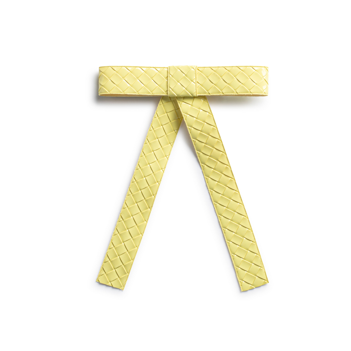 Halo Poppy Braided Woven Patent Long Tail Clip