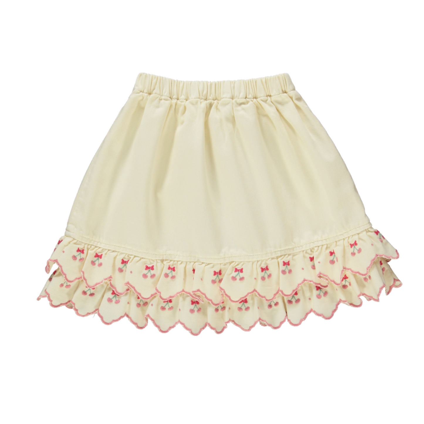 Bebe Organic Cerise Cherry Denim Skirt