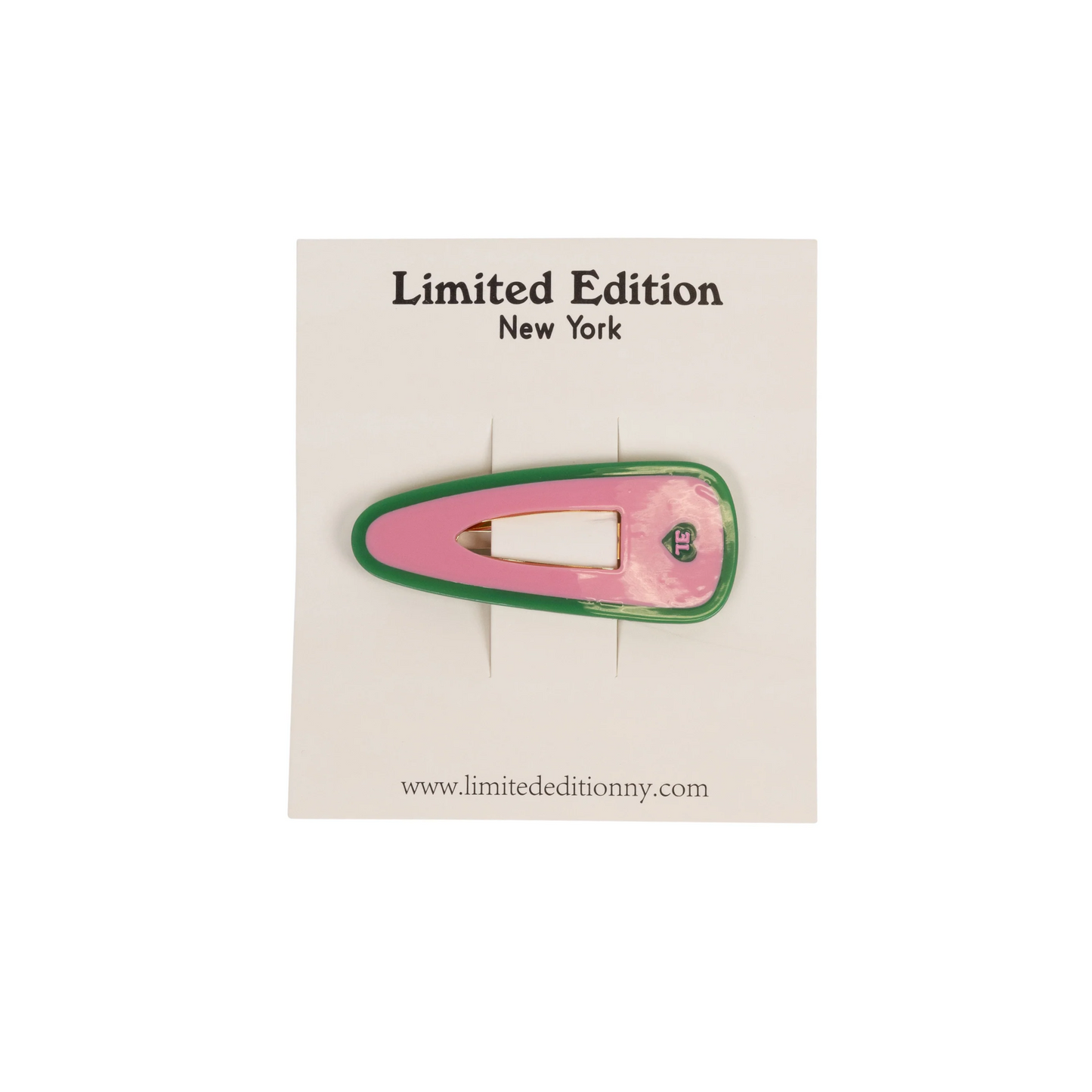 Limited Edition LE Stripe Acetate Snap Clip