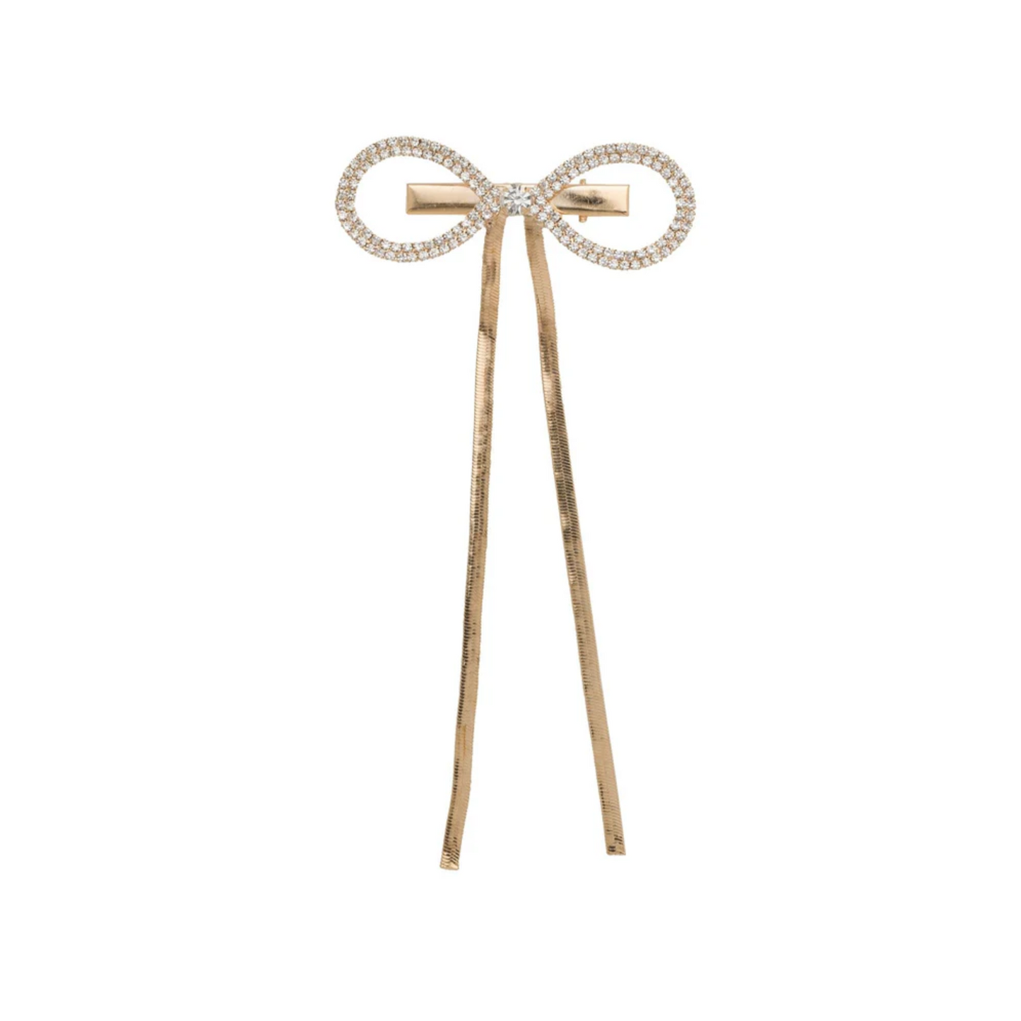 Project 6 Dainty Dangle Golden Bow Clip