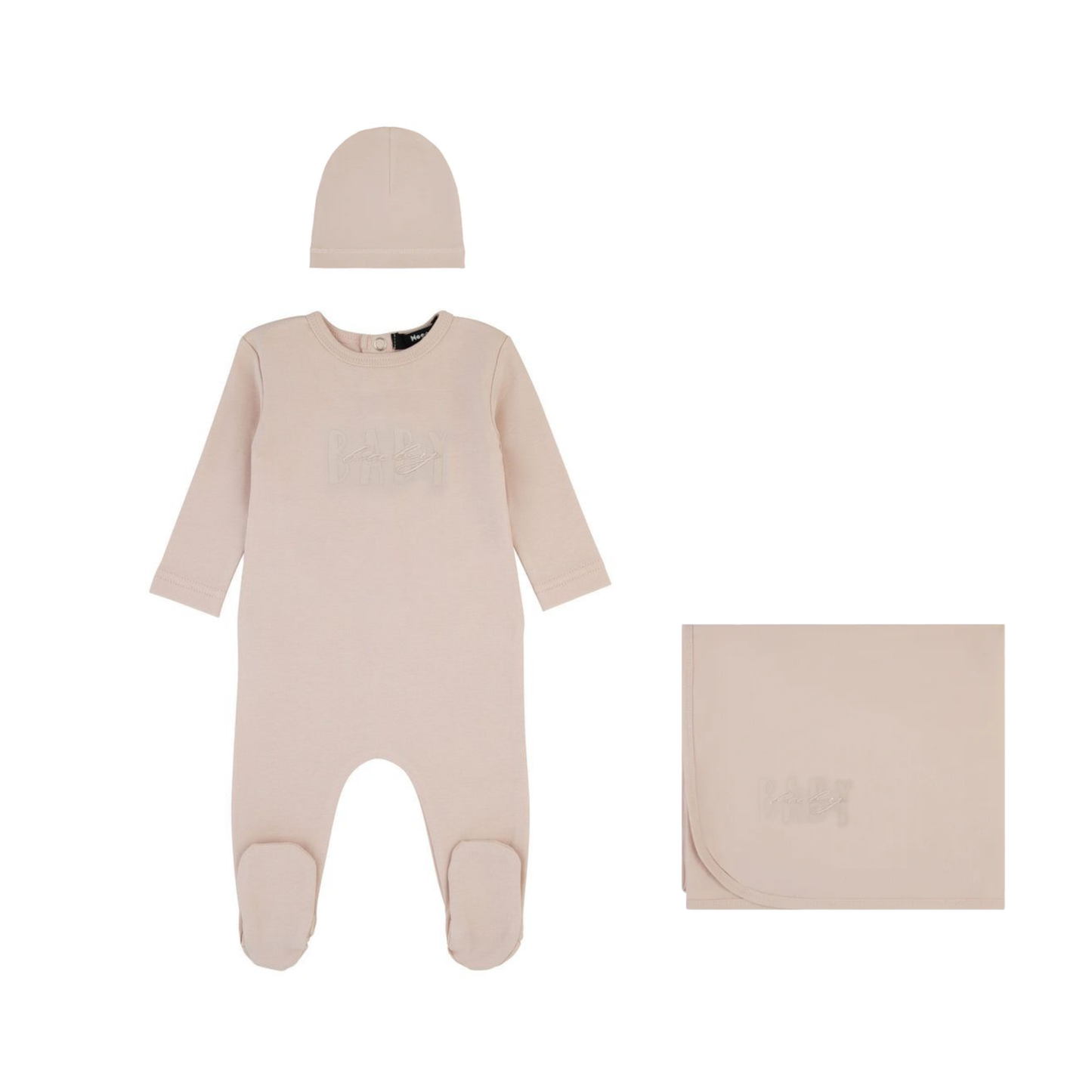 Noggi Print Embroidered Girl Footie Set