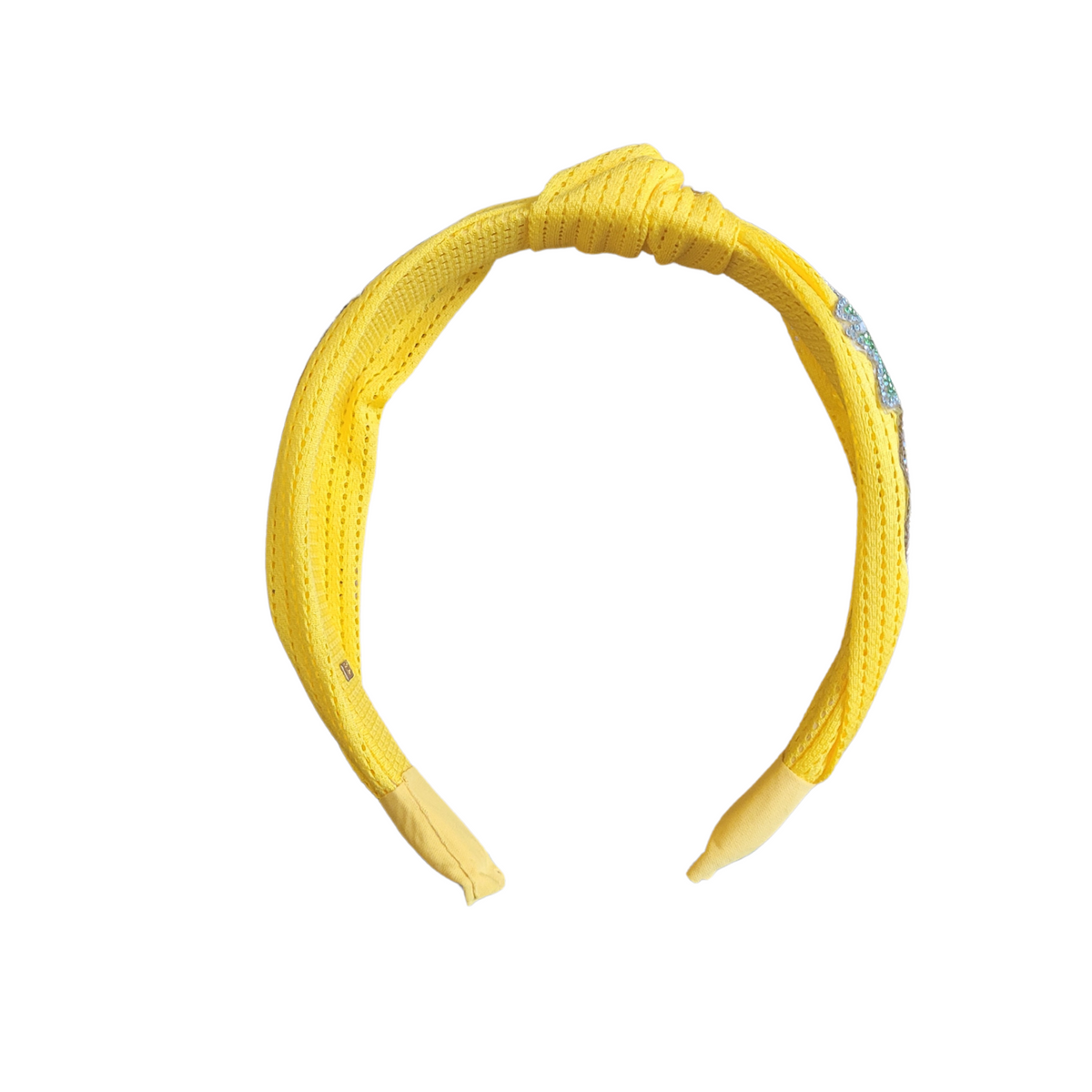 Bari Lynn Mesh Knot Headband With Crystal Patch