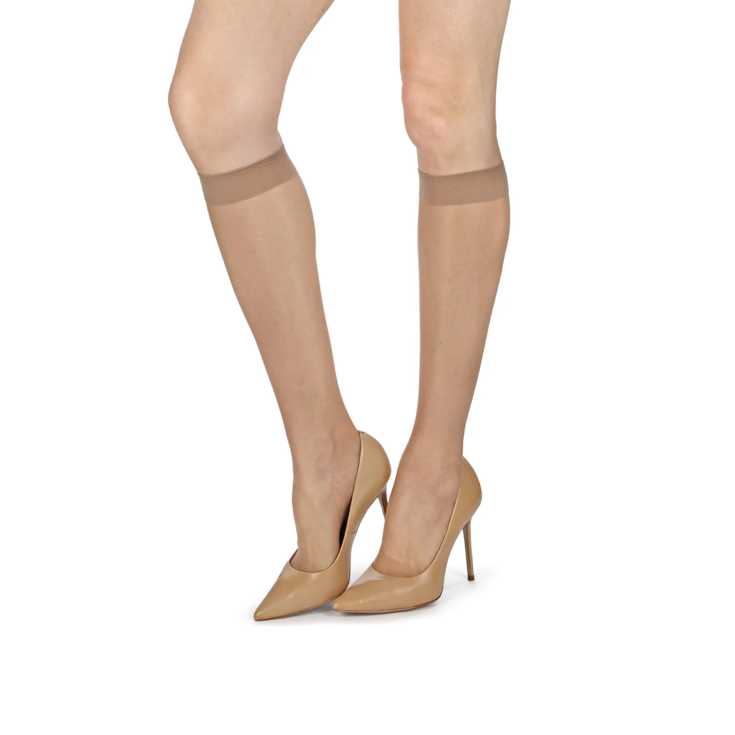 Melas Womens Matte Micro Sheer Knee Highs