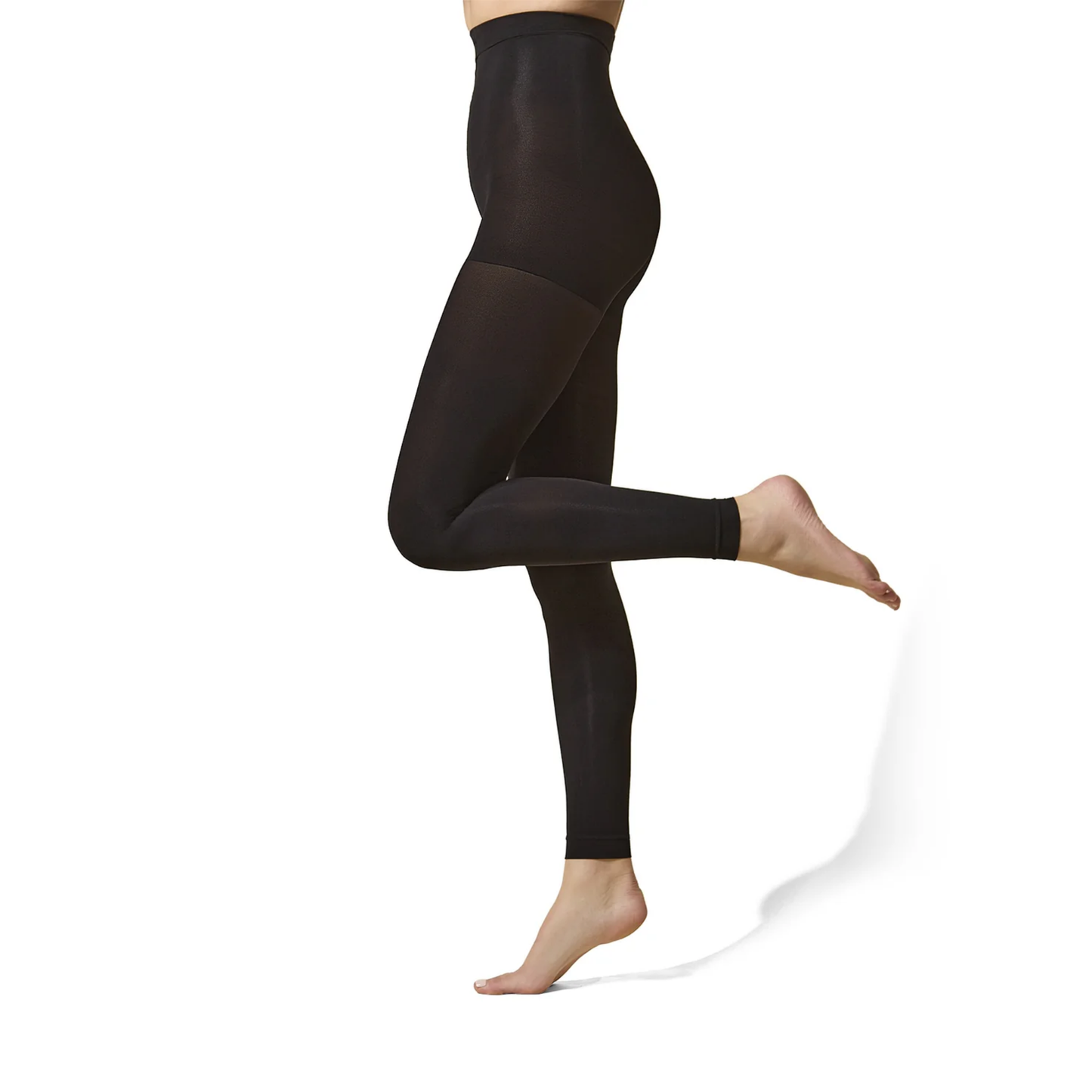 Memoi Completely Opaque 80 Denier Control Top Footless Tights - Mo-343