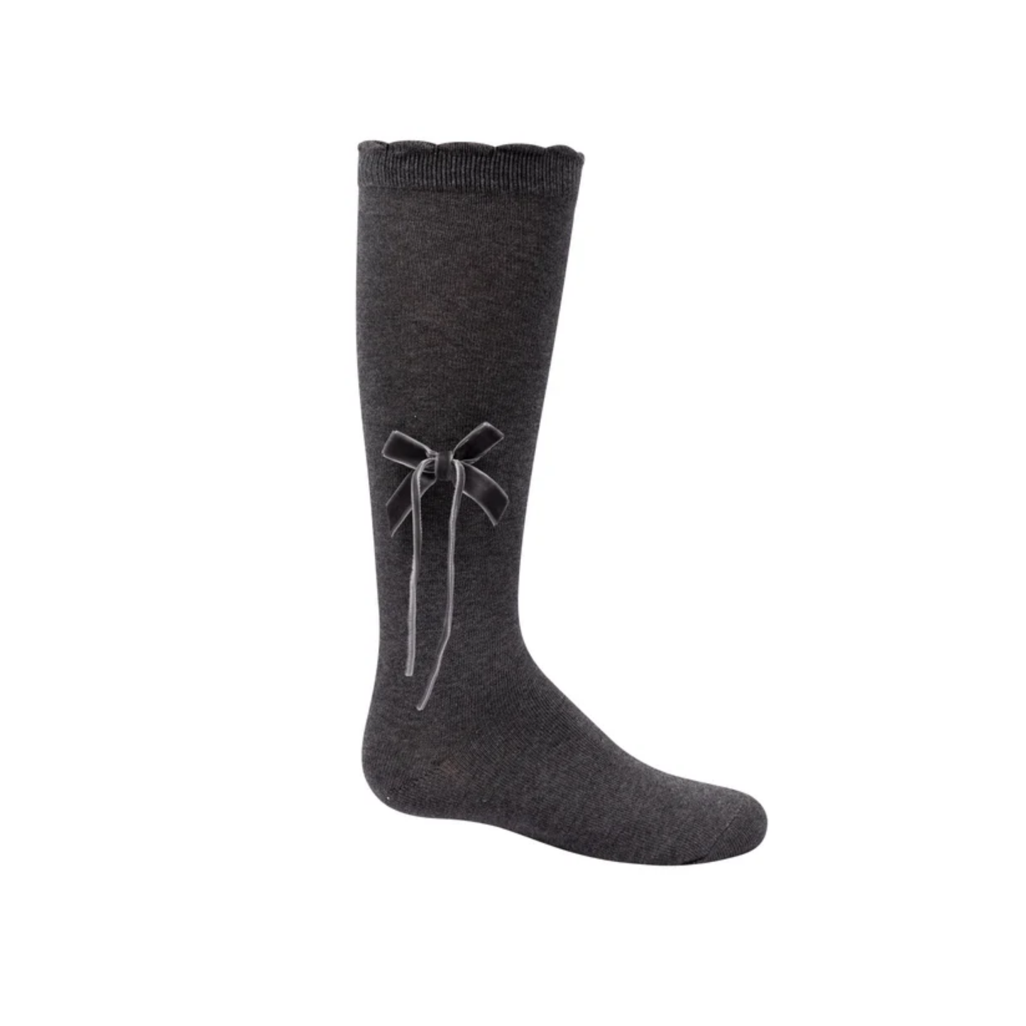 Zubii Thin Velvet Bow Knee