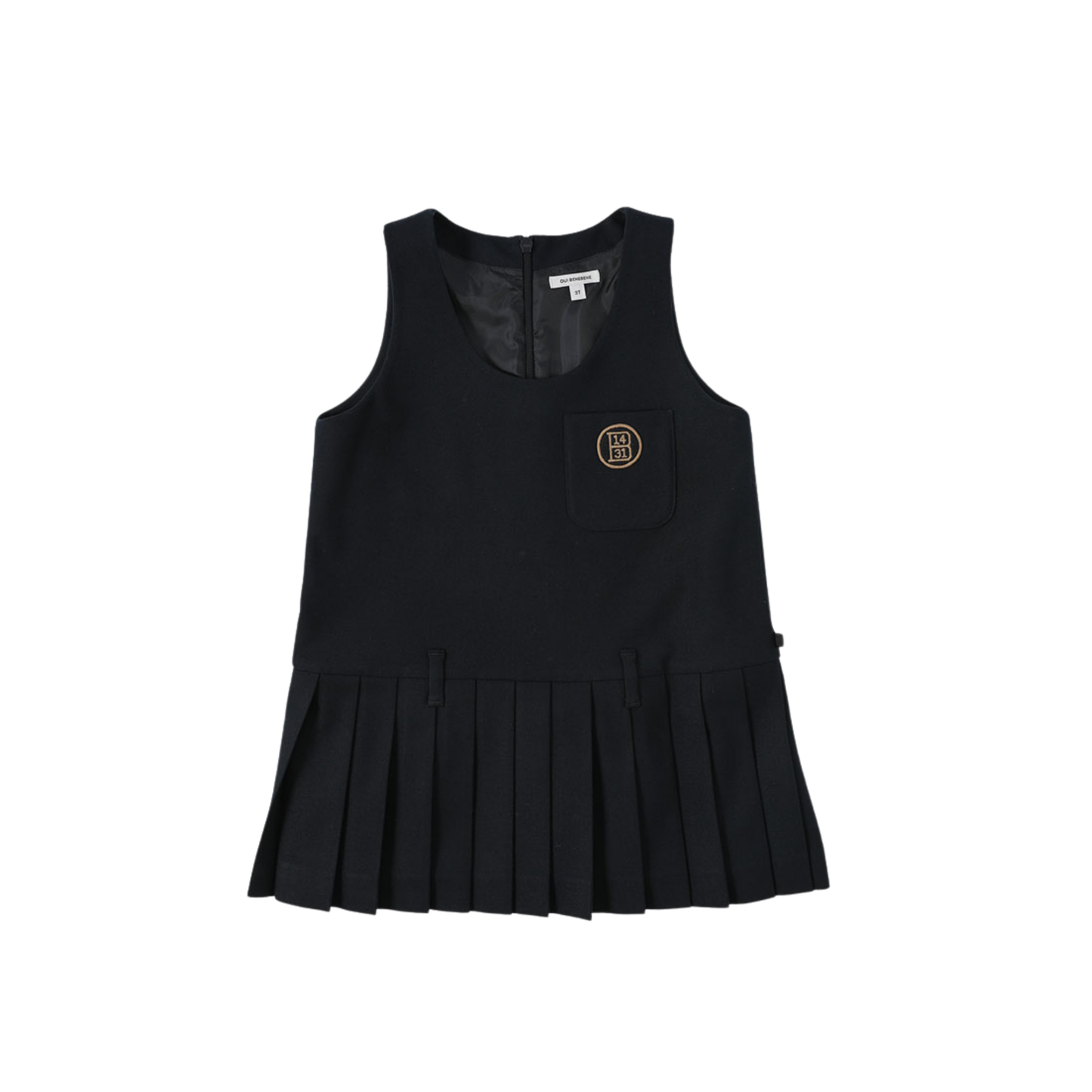 Bene Bene Marine Pleats Wool Dress