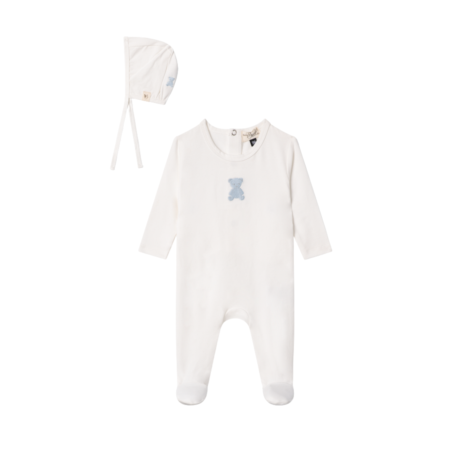 Bebe Bella Bear Embroidery Modal Footie