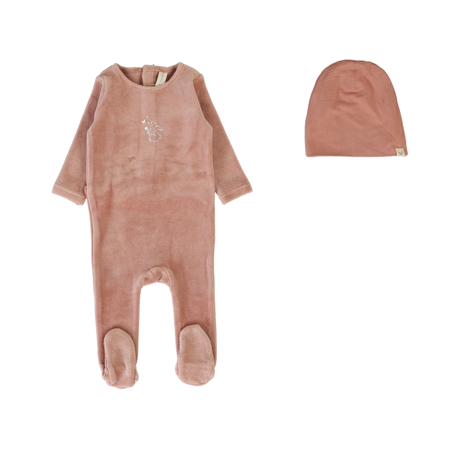 Lilette Velour Forest Graphic Footie Set