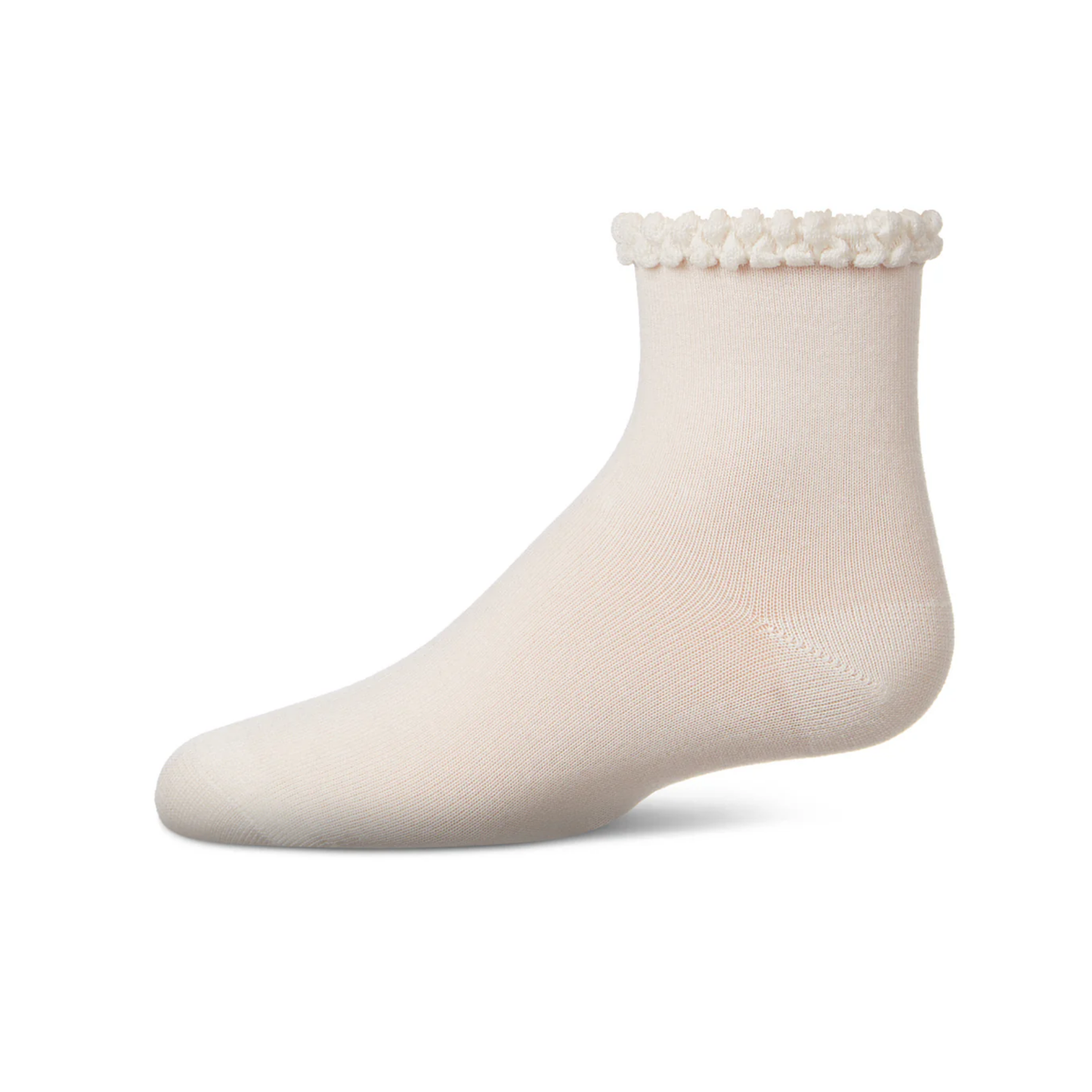 Memoi Girls Bubble Stitch Welt Anklet Socks - Mkf-1010