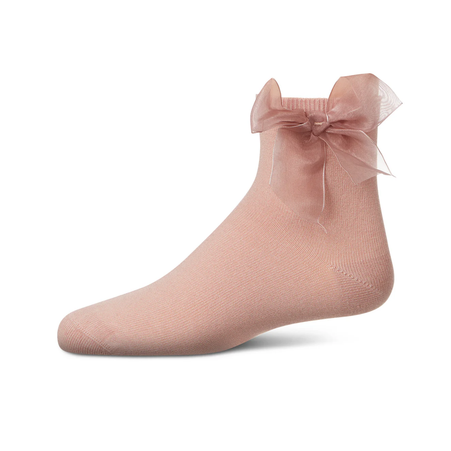 Memoi Girls Tulle Bow Anklet Socks - Mkf-1009