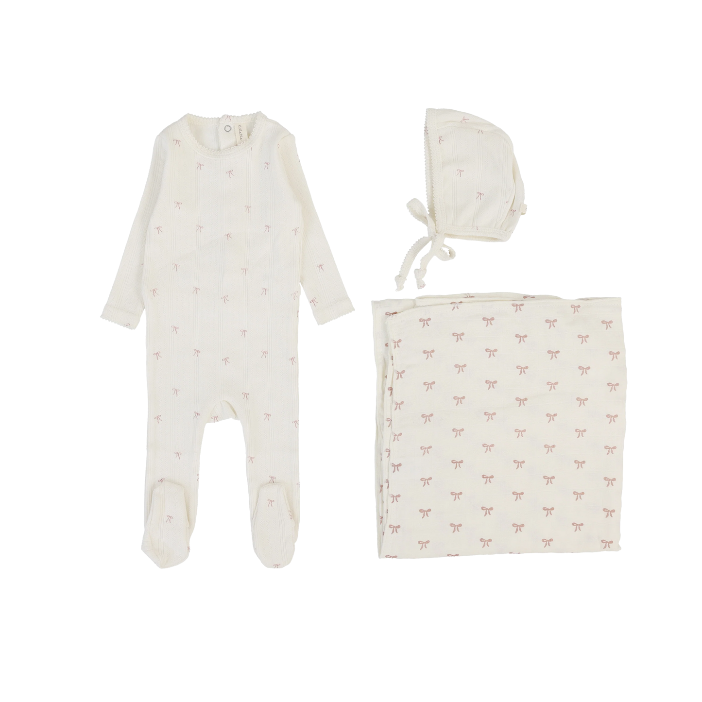 Lilette Printed Pointelle Layette Set