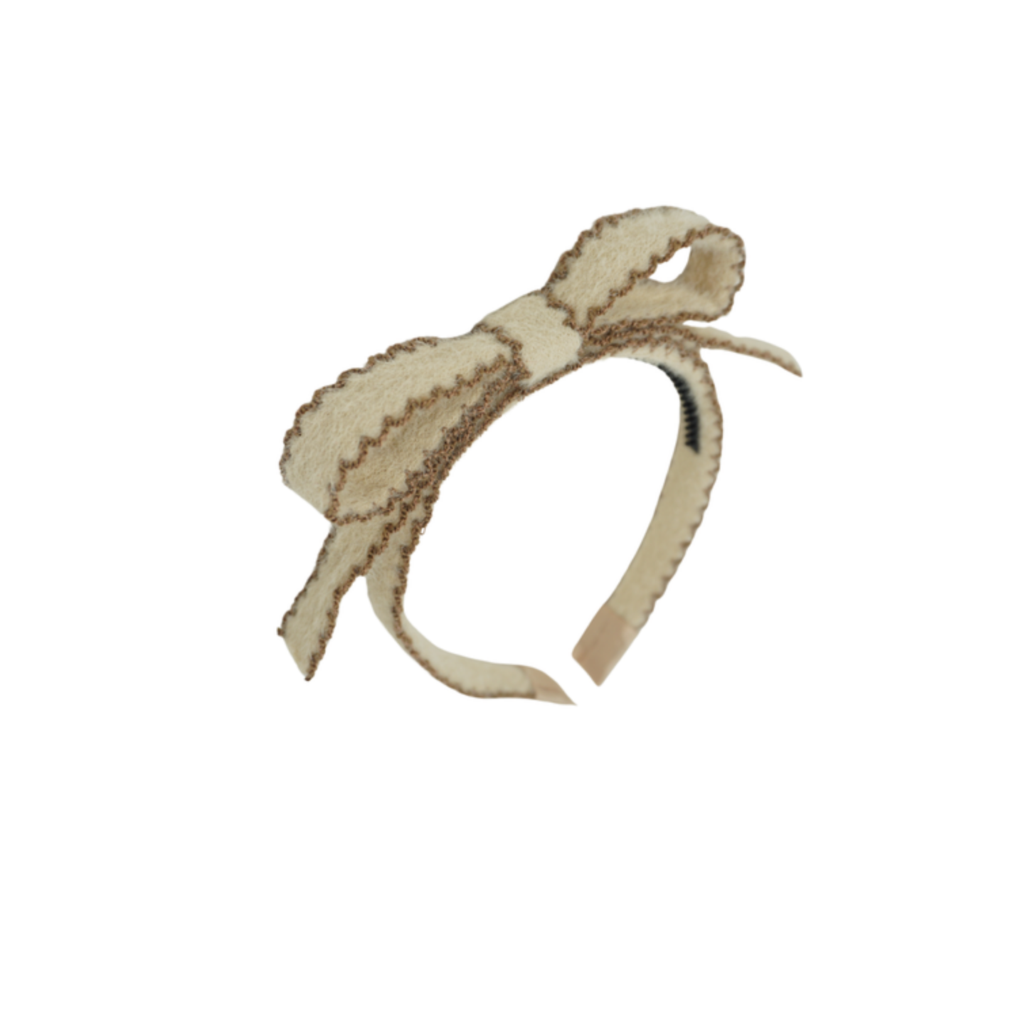 Bandeau Scallop Mohair Luxe Bow Headband