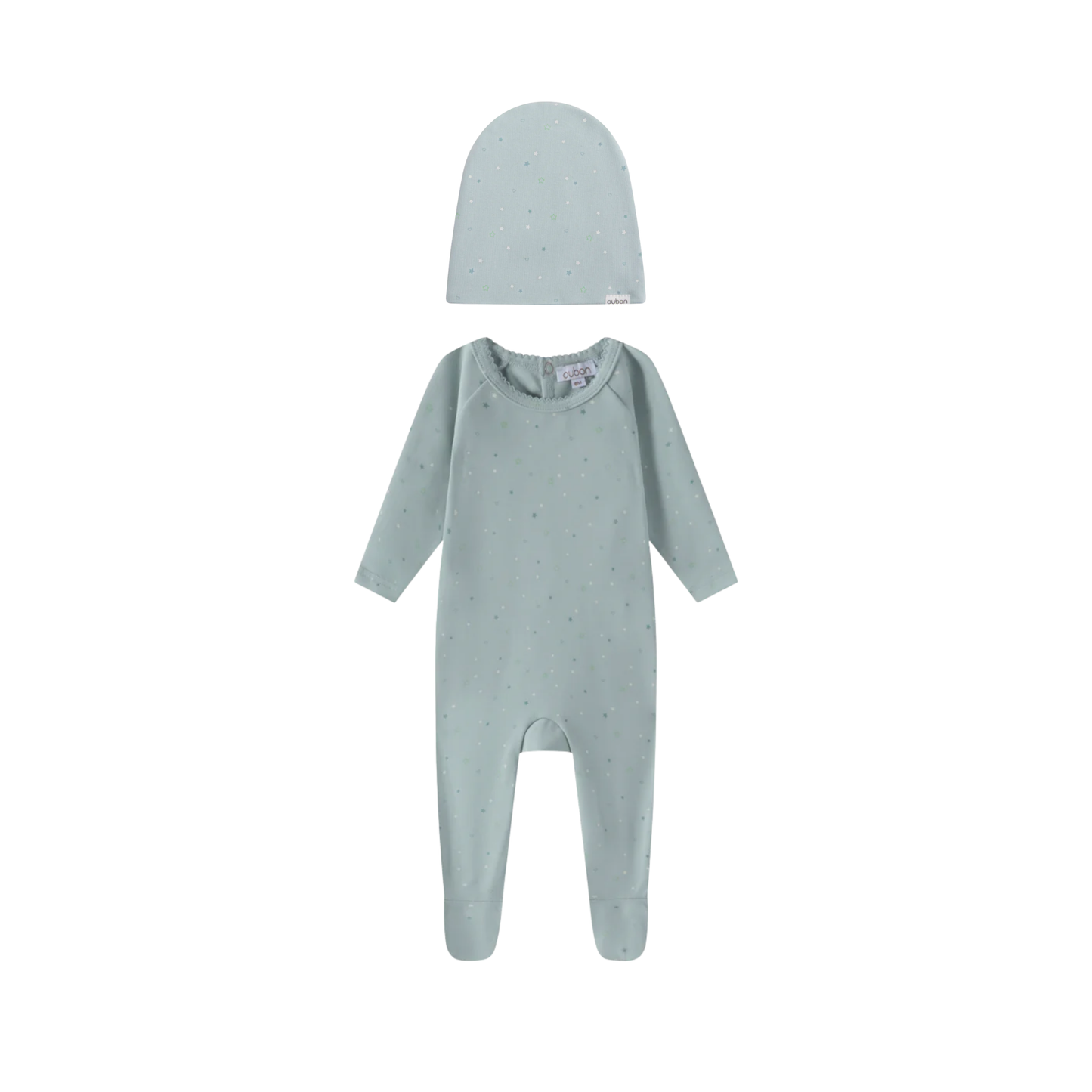 Oubon Cotton Allover Star/Heart Footie