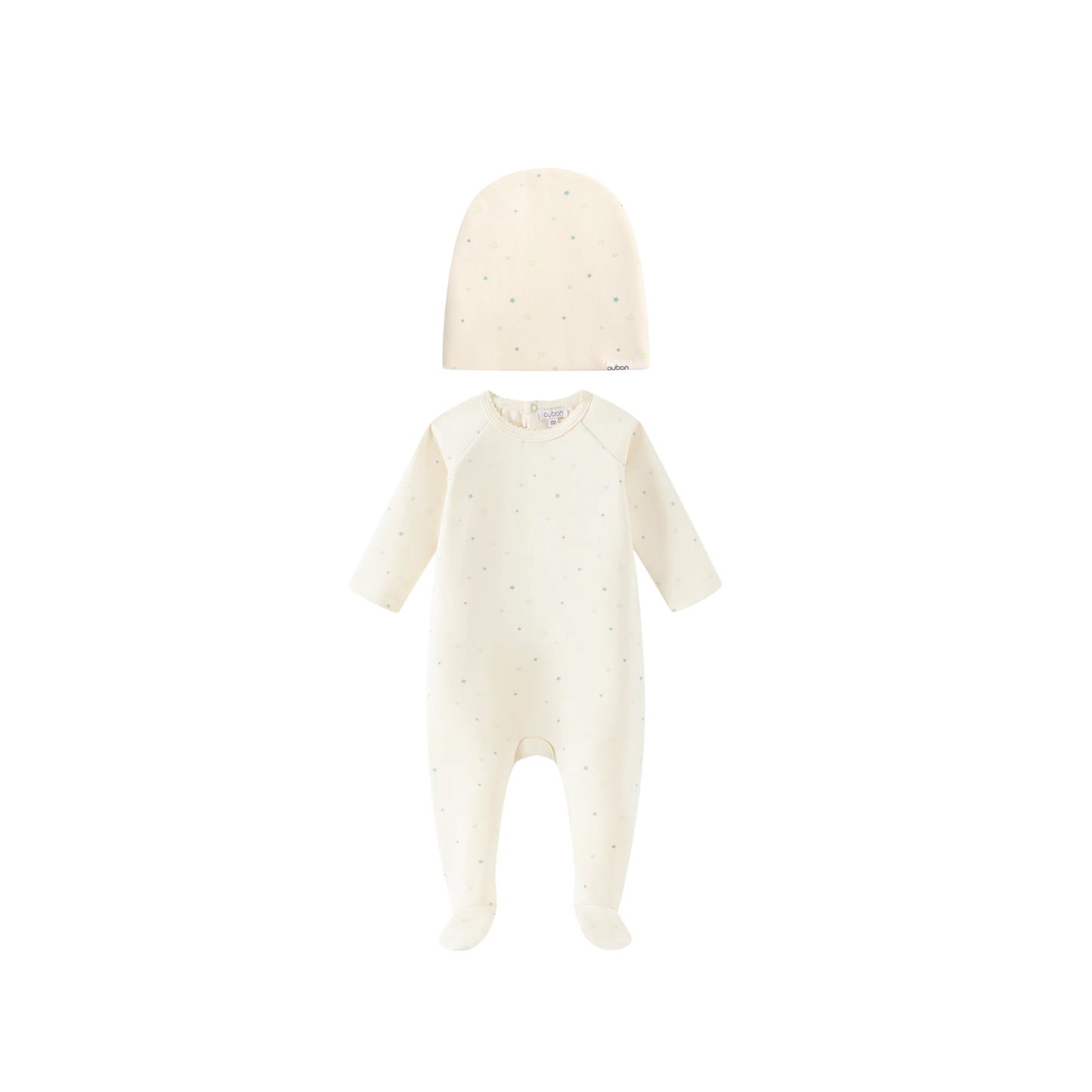 Oubon Cotton Allover Star/Heart Footie