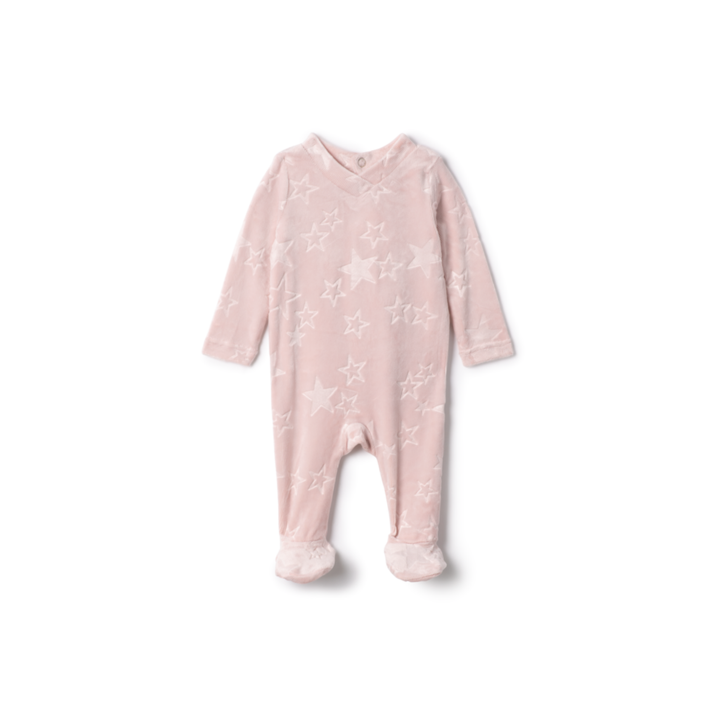 Whipped Cocoa Embossed Stars Footie