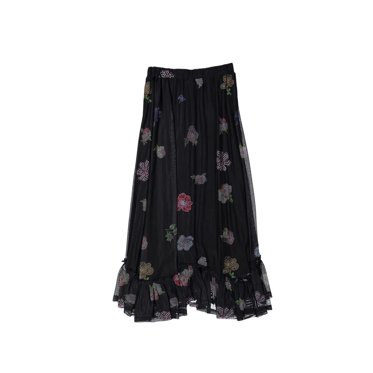 Ava and Lu Flower Studded Tulle Skirt
