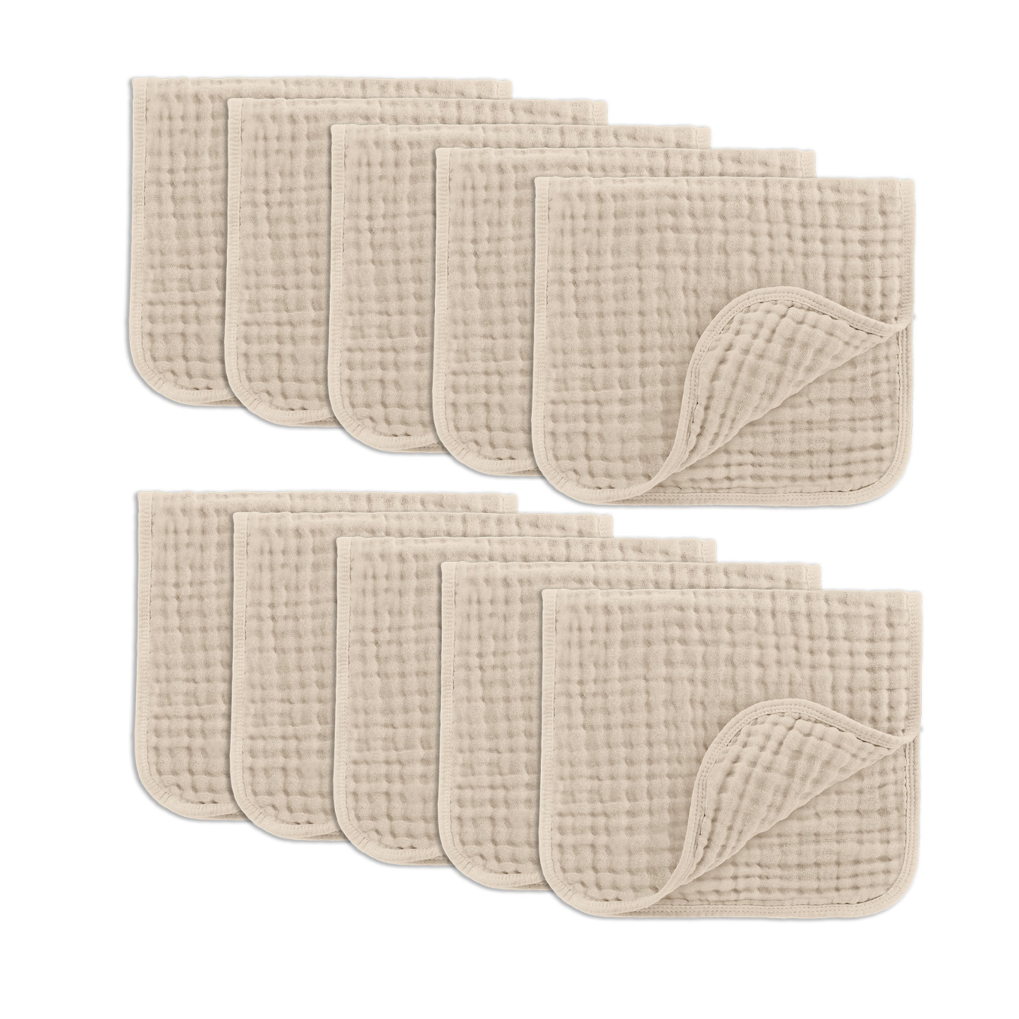 Comfycubs Muslin Burp Cloths Pack Of 10