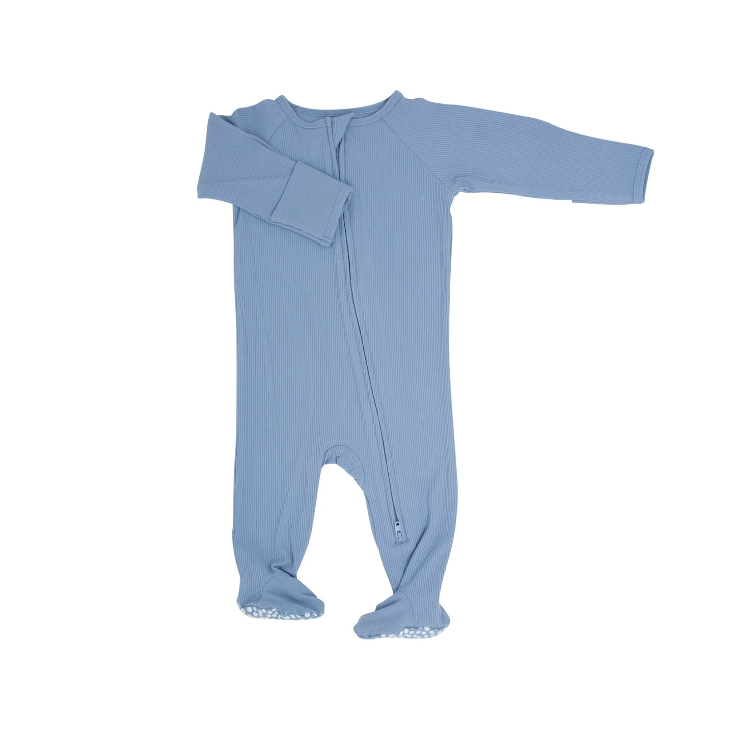 Sweet Bamboo Ribbed Zipper Footie