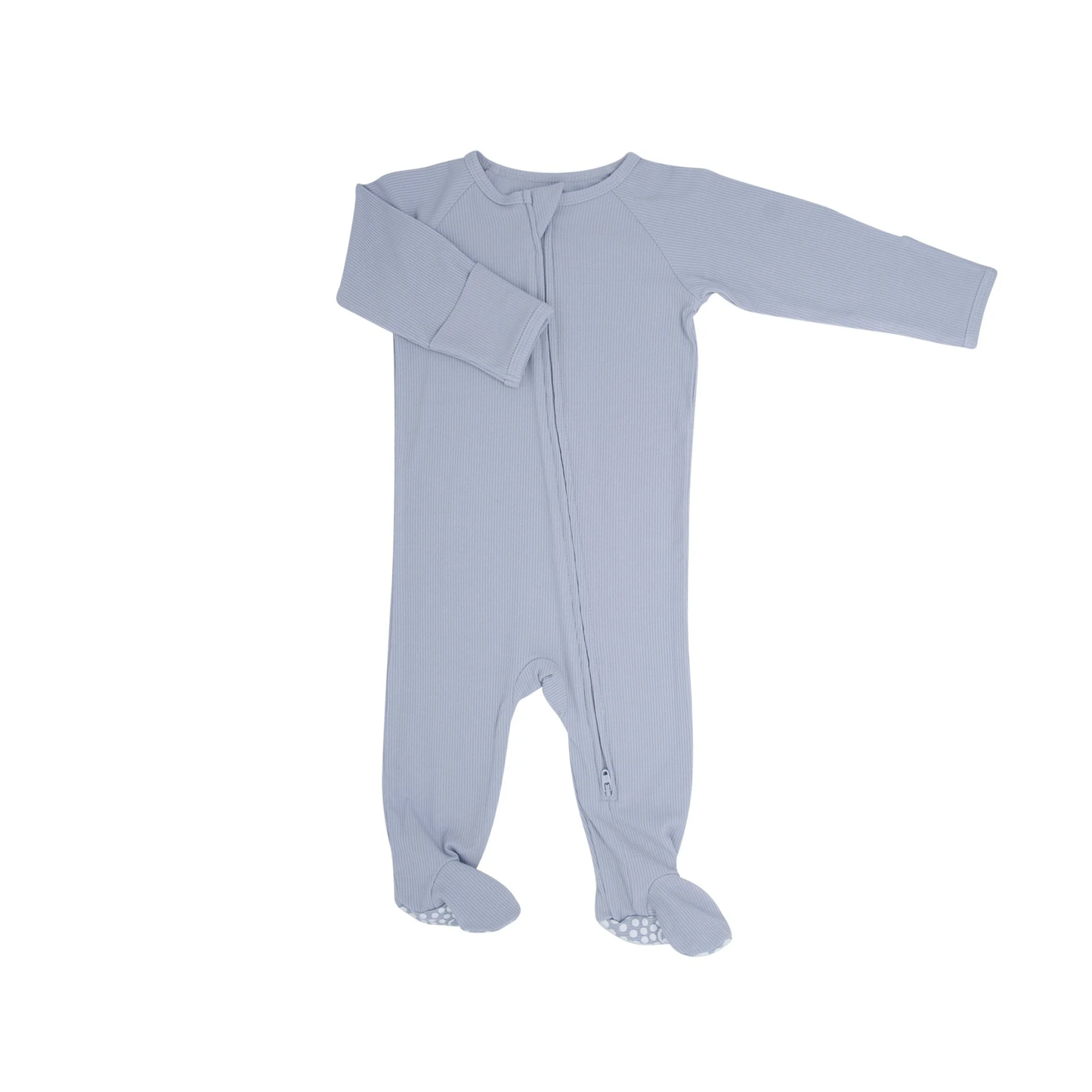 Sweet Bamboo Ribbed Zipper Footie