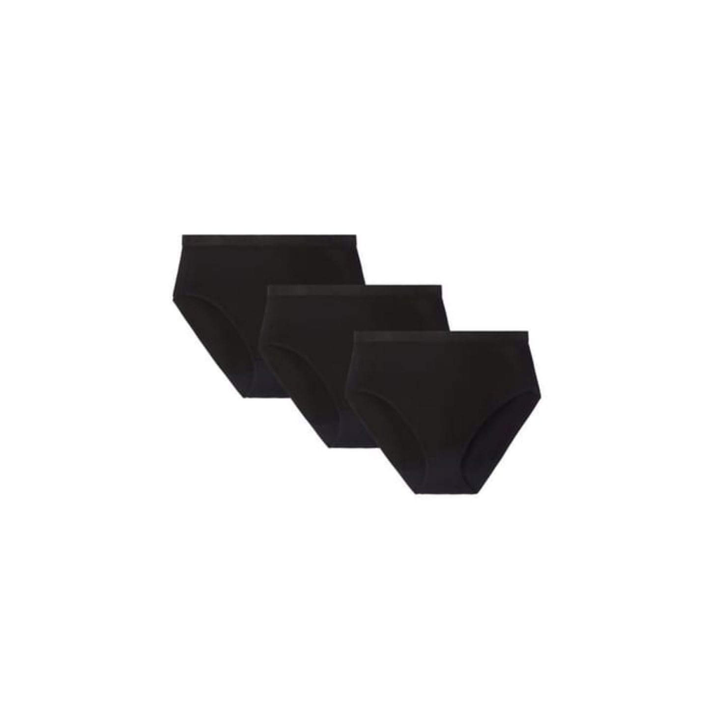 Memoi Womens 3 Pair Pack Ribbed Briefs