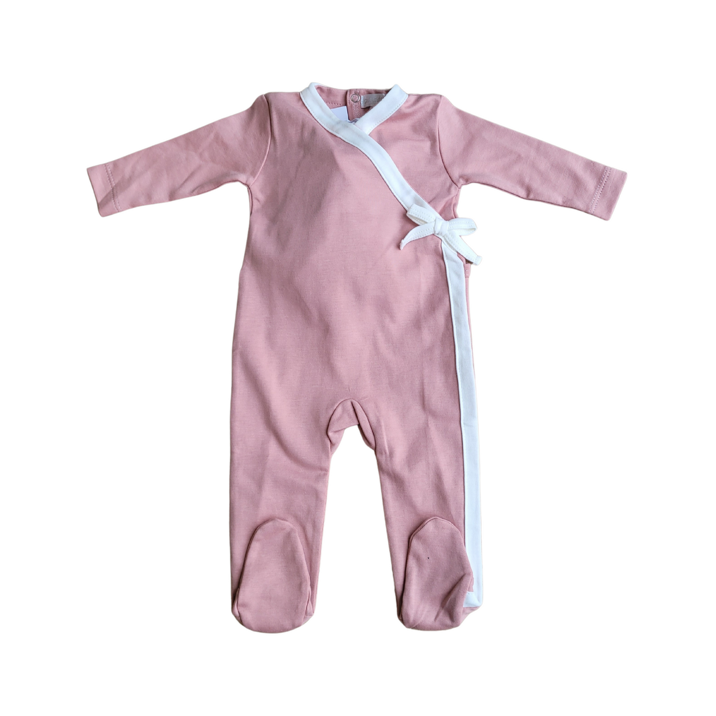 Chant De Joie Solid Snap Girl Footie