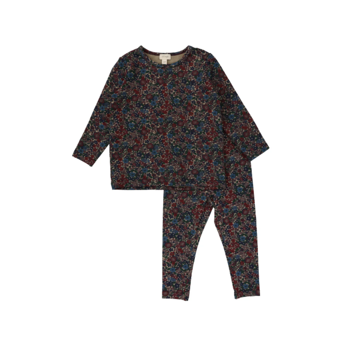 Lil Legs Floral Ribbed Set