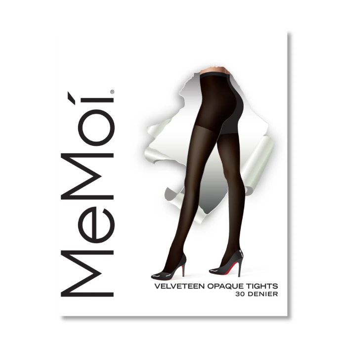 Memoi Velveteen Semi-Opaque 30 Denier Control Top Tights