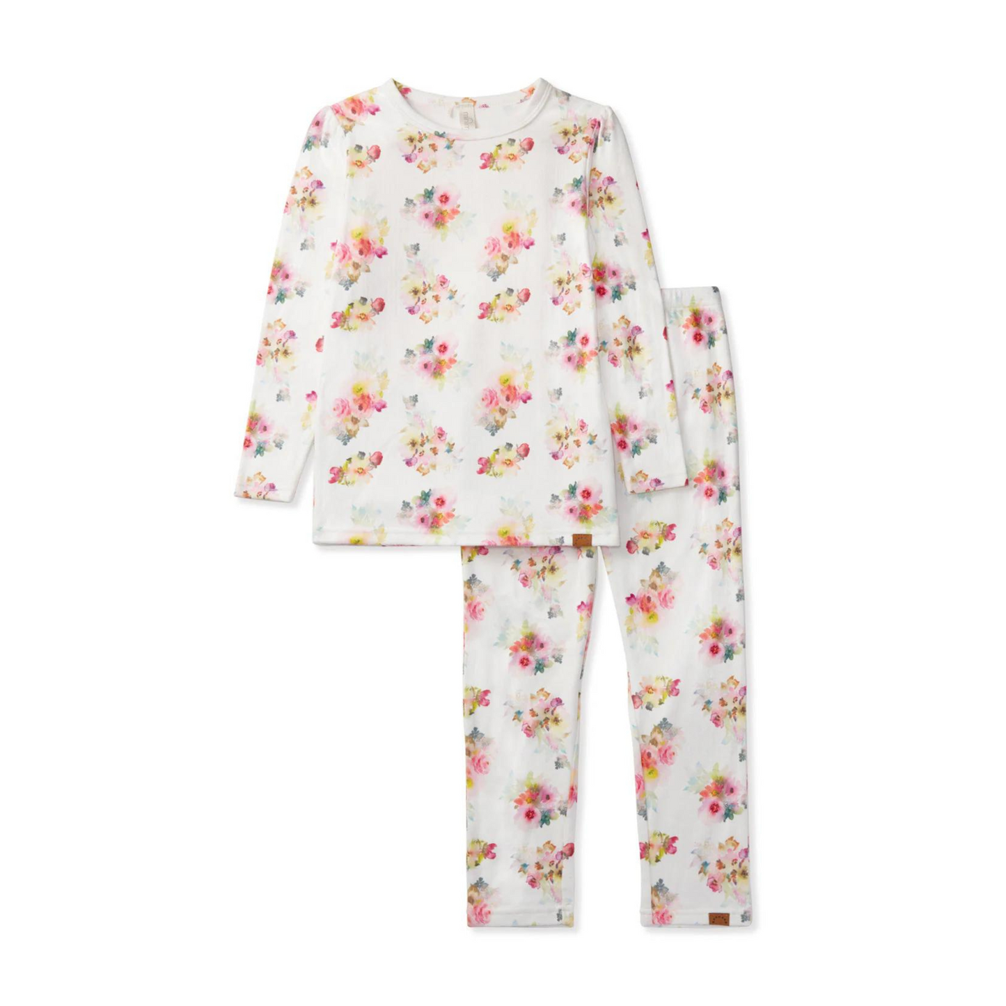 Minimoi Girls Floral Pointelle Pajama Set