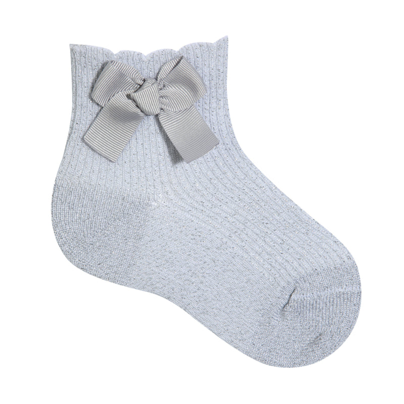 Condor Shimmer Sock With Grosgrain Bow