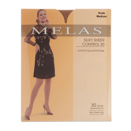 Melas Womens Silky Sheer Control 30 Pantyhose