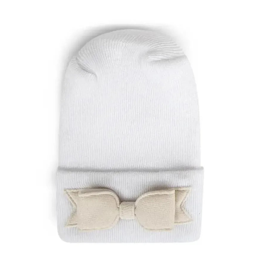 Adora Cream Hospital Hat - Linen Bow