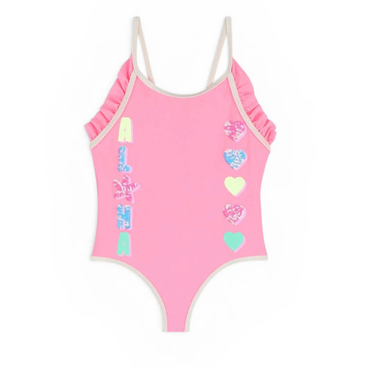 Billieblush Fuschia Graphic Swimsuit