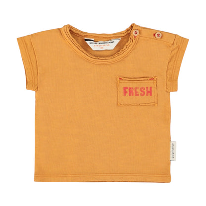 Piupiuchick Camel /Strawberry Short Sleeve Tee