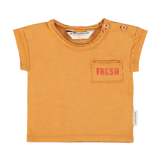 Piupiuchick Camel /Strawberry Short Sleeve Tee