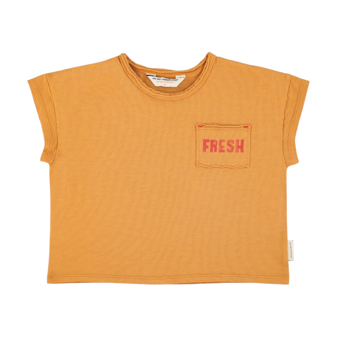 Piupiuchick Camel /Strawberry Short Sleeve Tee
