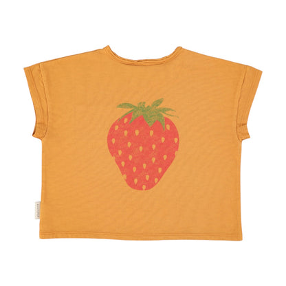 Piupiuchick Camel /Strawberry Short Sleeve Tee