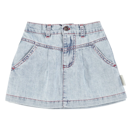 Piupiuchick Blue Light Denim Skirt