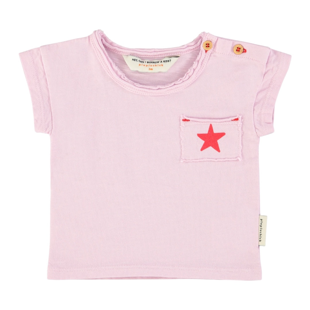 Piupiuchick Lilac Infant A print T-Shirt
