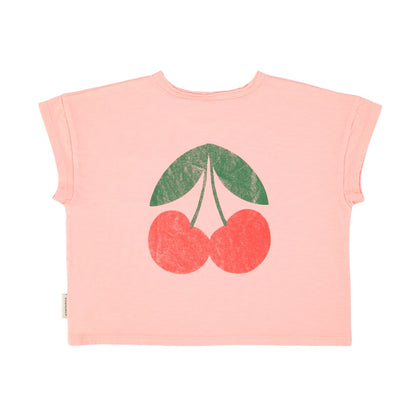 Piupiuchick Light Pink Ma Cherie Print Short Sleeve Tee