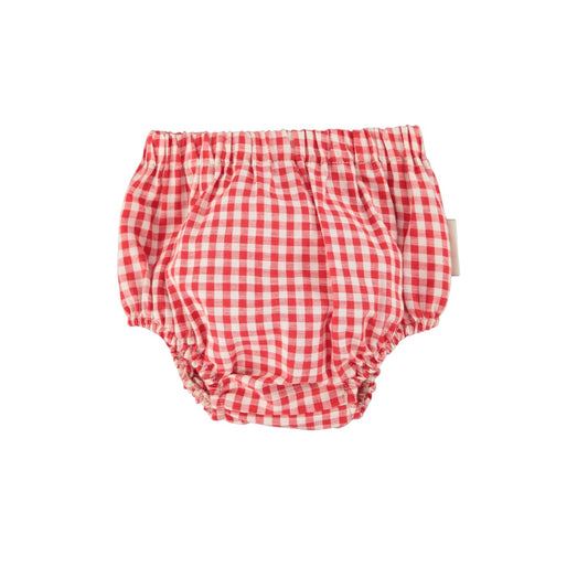 Piupiuchick Red & Ecru Baby Bloomers