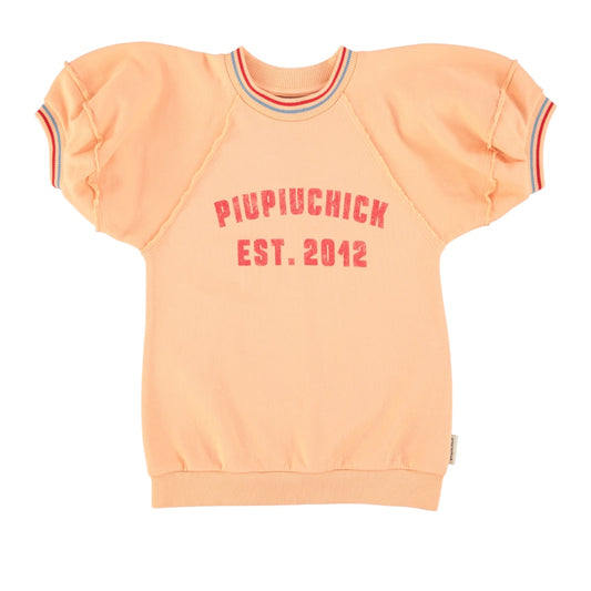 Piupiuchick Peach Logo Sweatshirt Dress