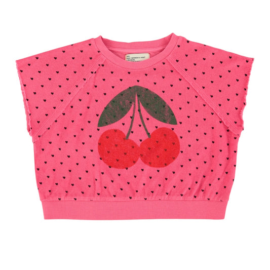 Piupiuchick Pink / Cherry Sleeveless Sweatshirt