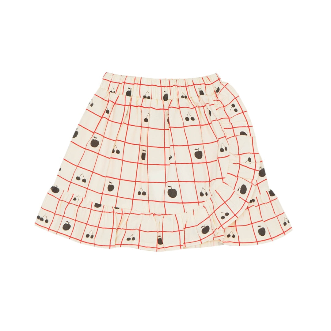 The Campamento Ecru Fruits Allover Short Skirt