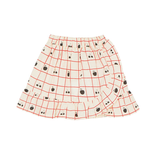 The Campamento Ecru Fruits Allover Short Skirt