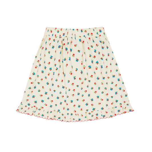 The Campamento Ecru Small Flowers Allover Short Skirt