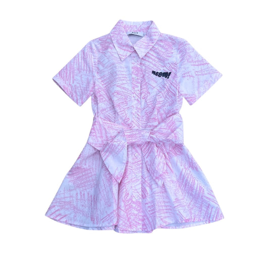 MSGM Pink Stripe Poplin Dress